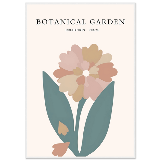 Botanical Garden Framed Poster – Gentle Floral Art Print | Soft Palette Home Decor | Ready-to-Hang - Vibrantwalls