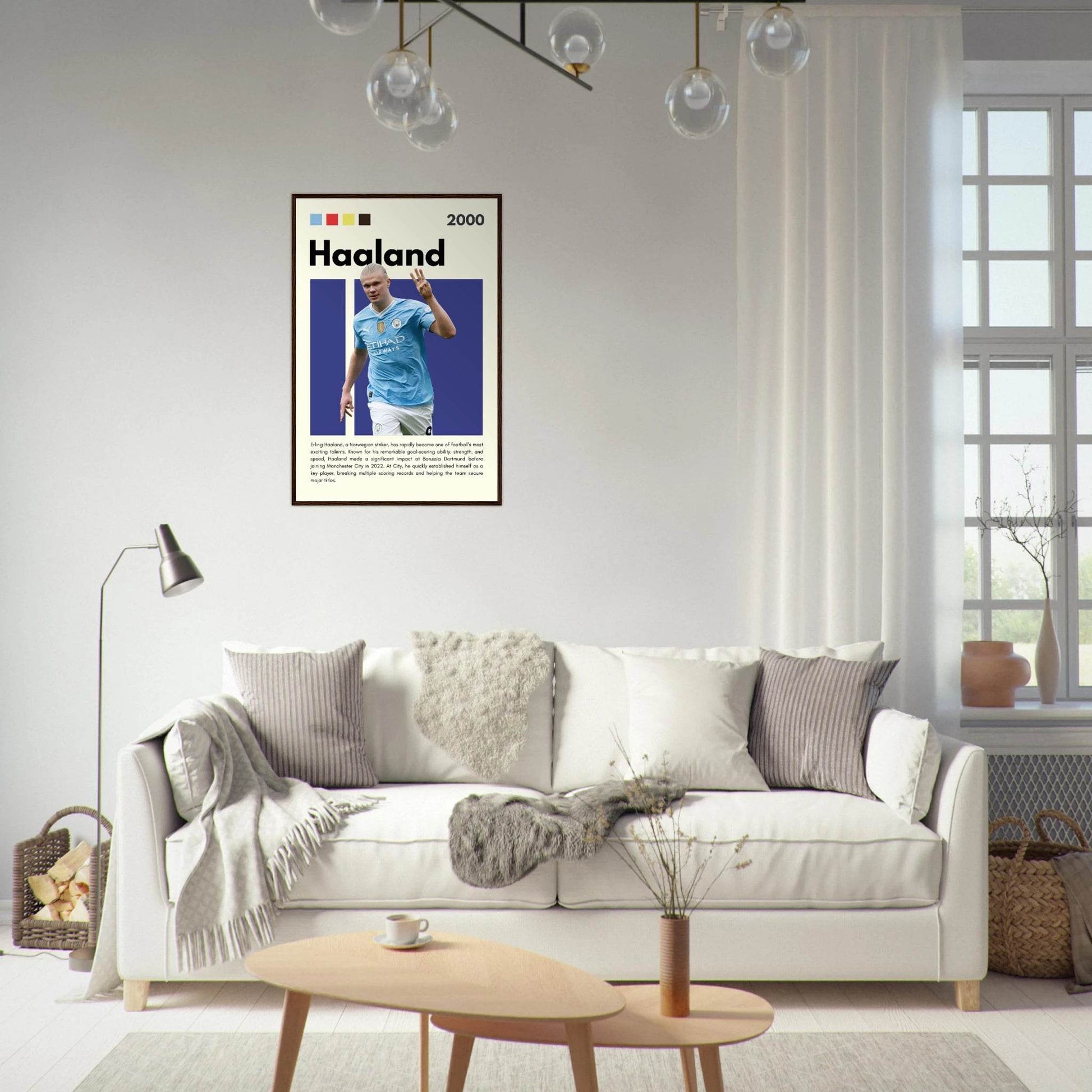 Erling Haaland Manchester City Framed Football Poster Vibrantwalls
