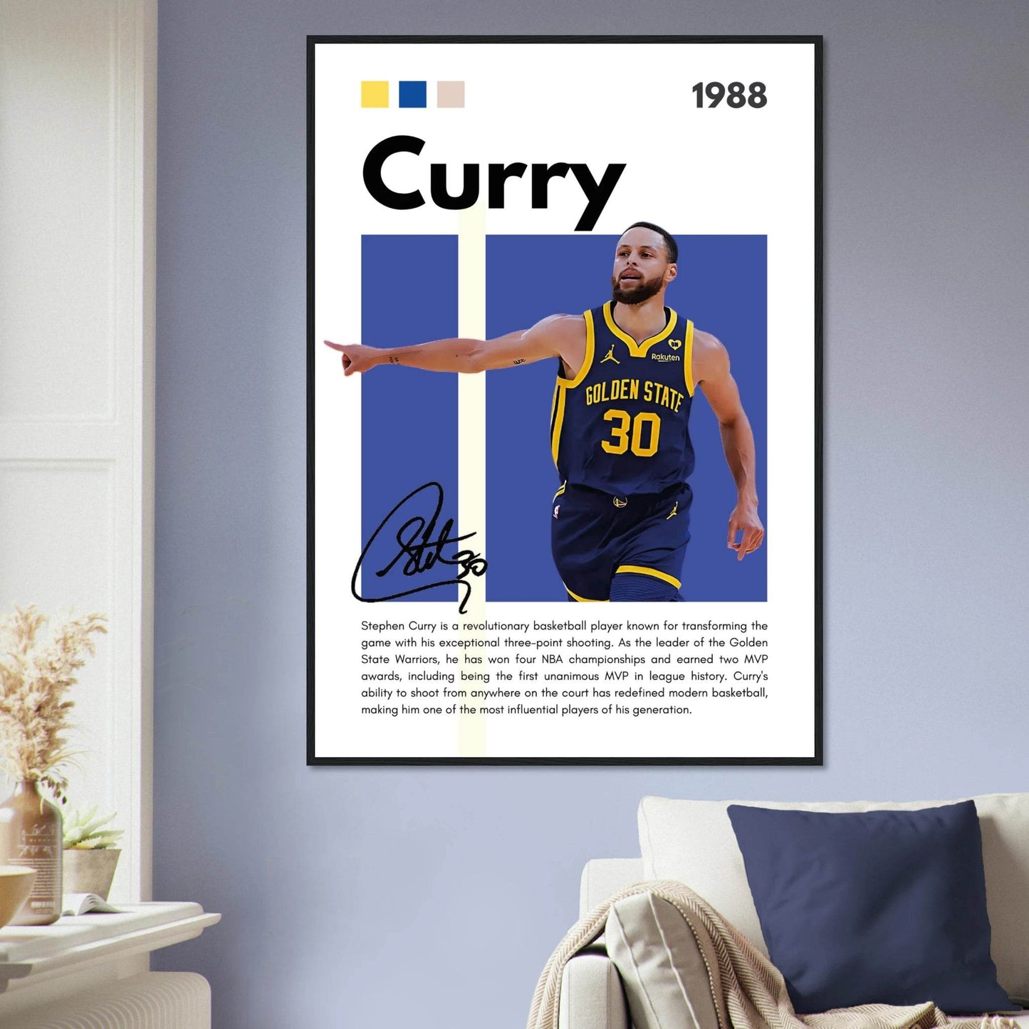 Stephen Curry Chef Curry Warriors Framed Poster - Vibrantwalls