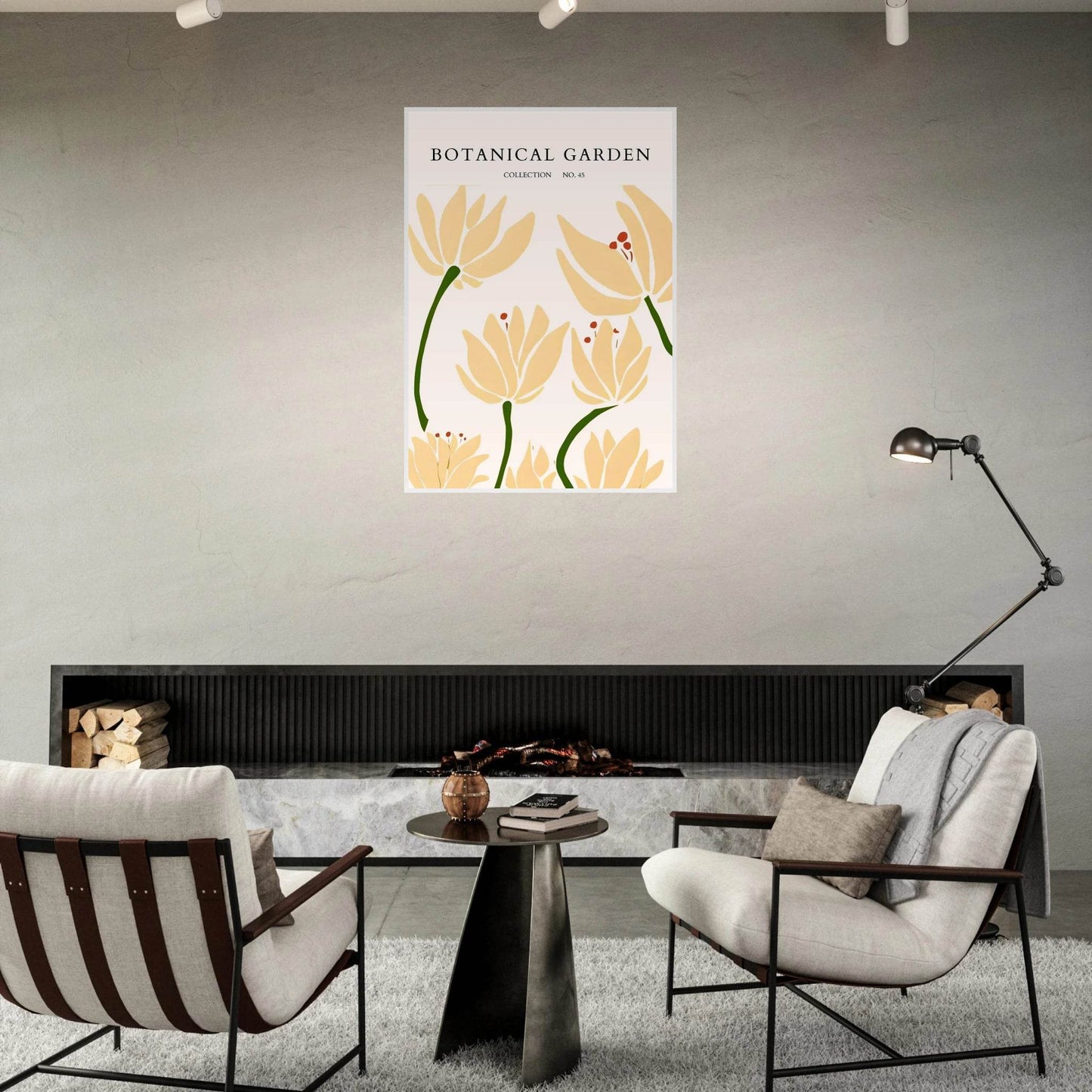 Botanical Garden Framed Art Print – Minimalist Floral Design & Nature-Inspired Posters | Ready-to-Hang - Vibrantwalls