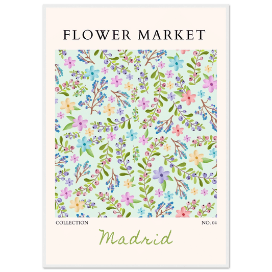 Flower Market Collection Framed Poster – Whimsical Floral & Berry Art Prints | Ready-to-Hang in Various Sizes - Vibrantwalls