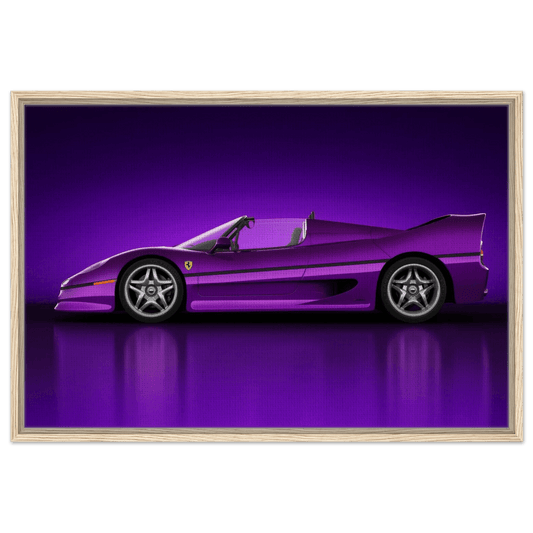 Ferrari F50 Framed Canvas - Retro Framed Wall Art