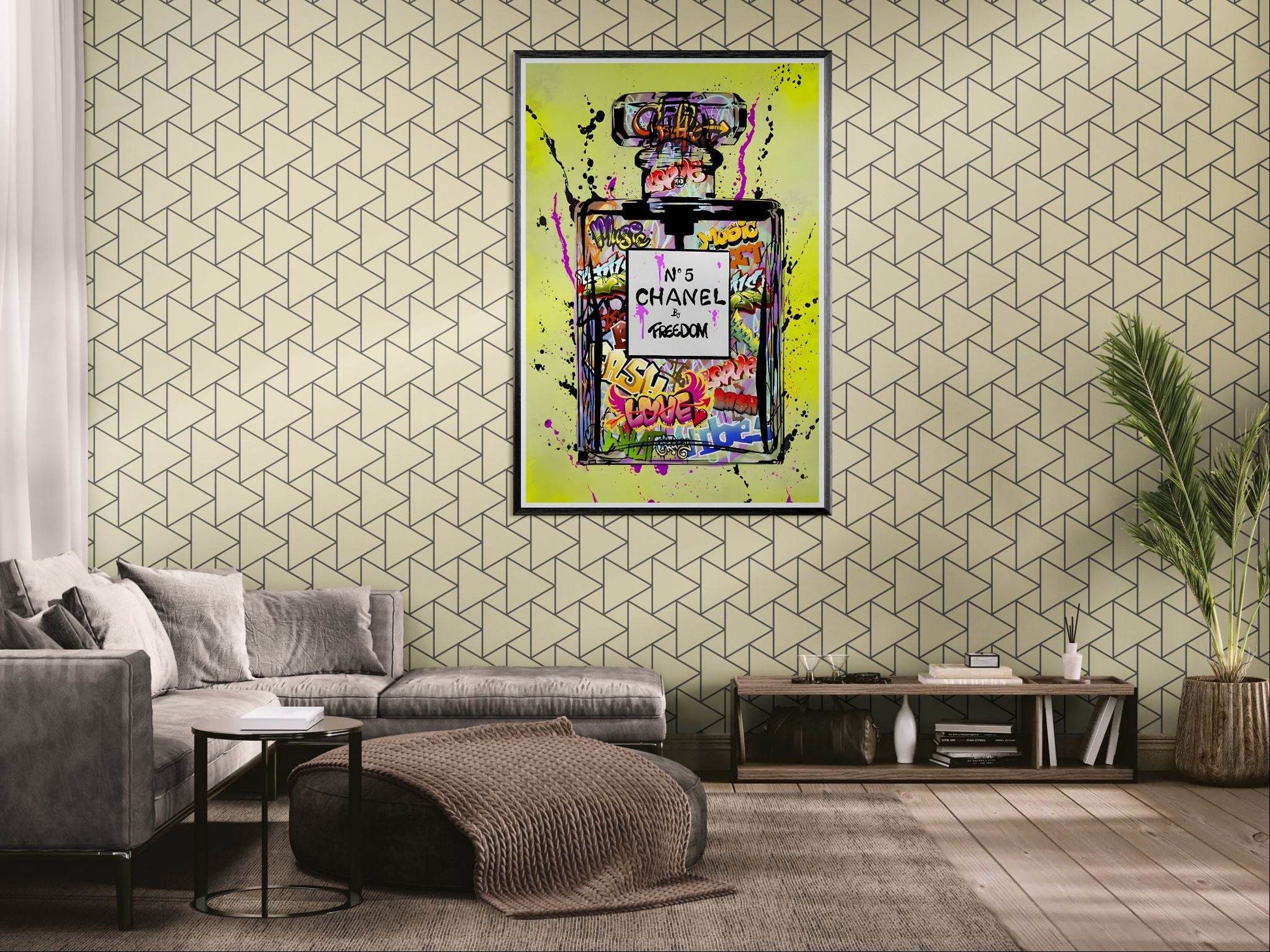Chanel Graffiti Wall Art - Vibrantwalls - Vibrantwalls