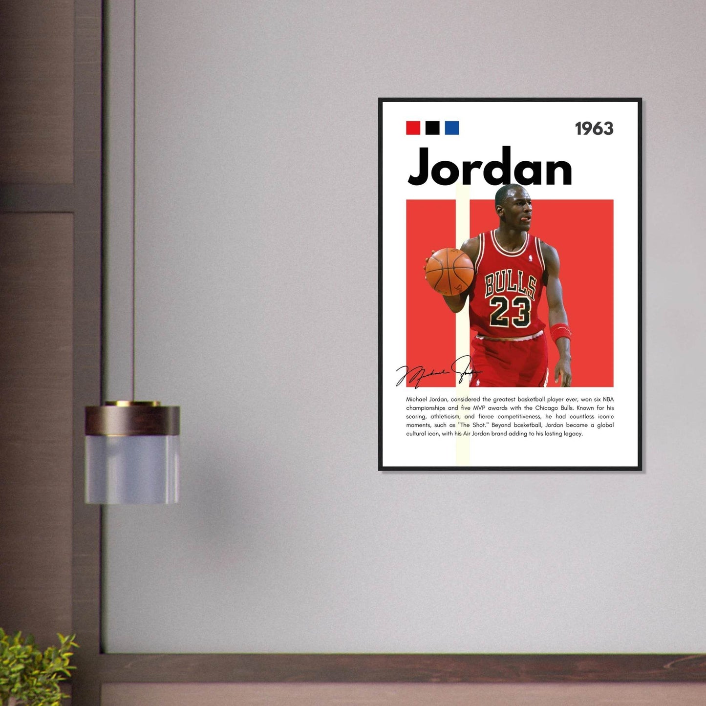 Michael Jordan Air Jordan Bulls Retro Print - Vibrantwalls