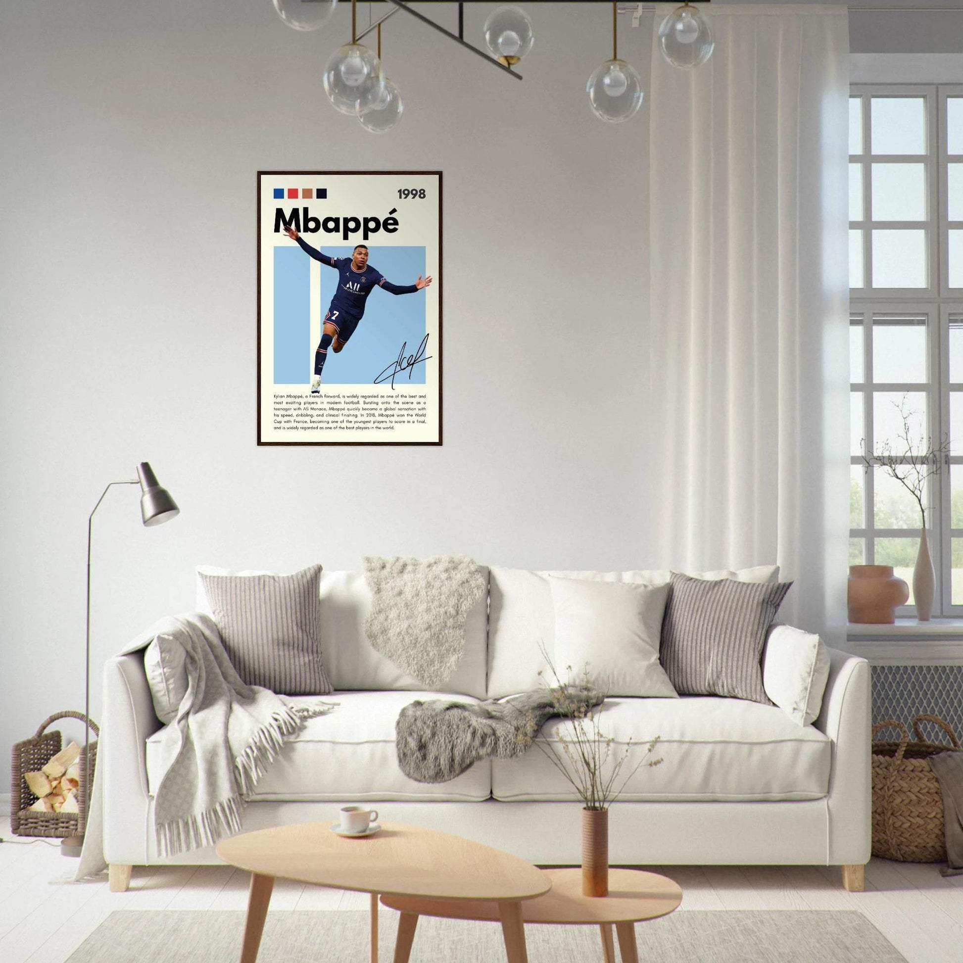 Kylian Mbappé PSG Soccer Framed Football Poster Vibrantwalls