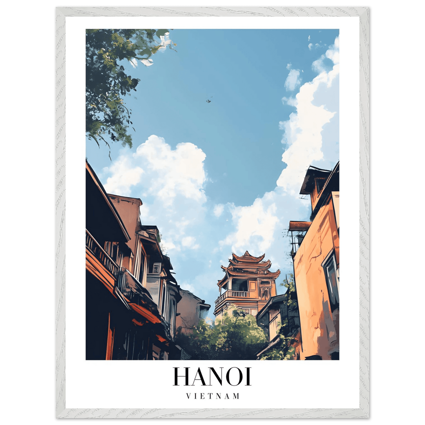 Hanoi Vietnam Scenic Cityscape Vintage Travel Poster - Wall Art - Vibrantwalls