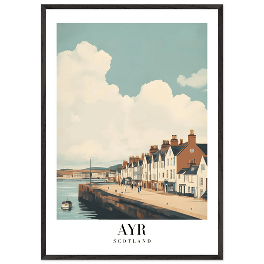 Ayr Scotland Framed Poster – Coastal Charm Wall Art with Vintage Vibe & Wooden Frame - Vibrantwalls
