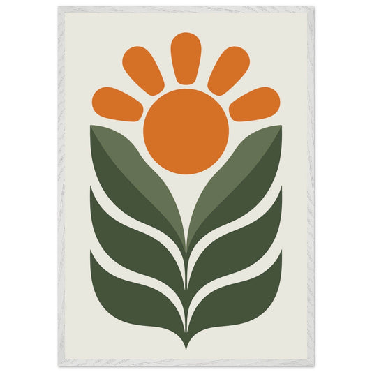 Boho Sun & Leaves Art - Vibrantwalls