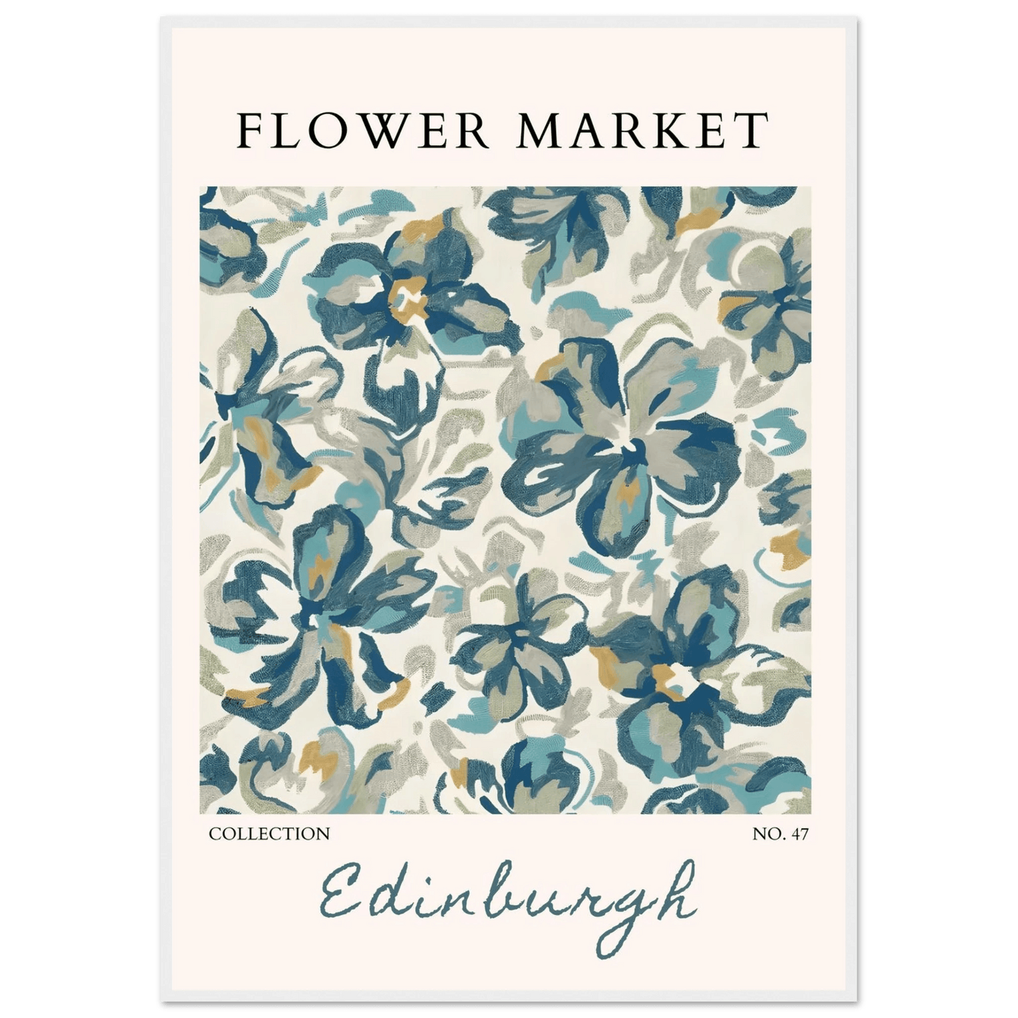 Edinburgh Flower Market Abstract Floral Modern - Wall Art - Vibrantwalls