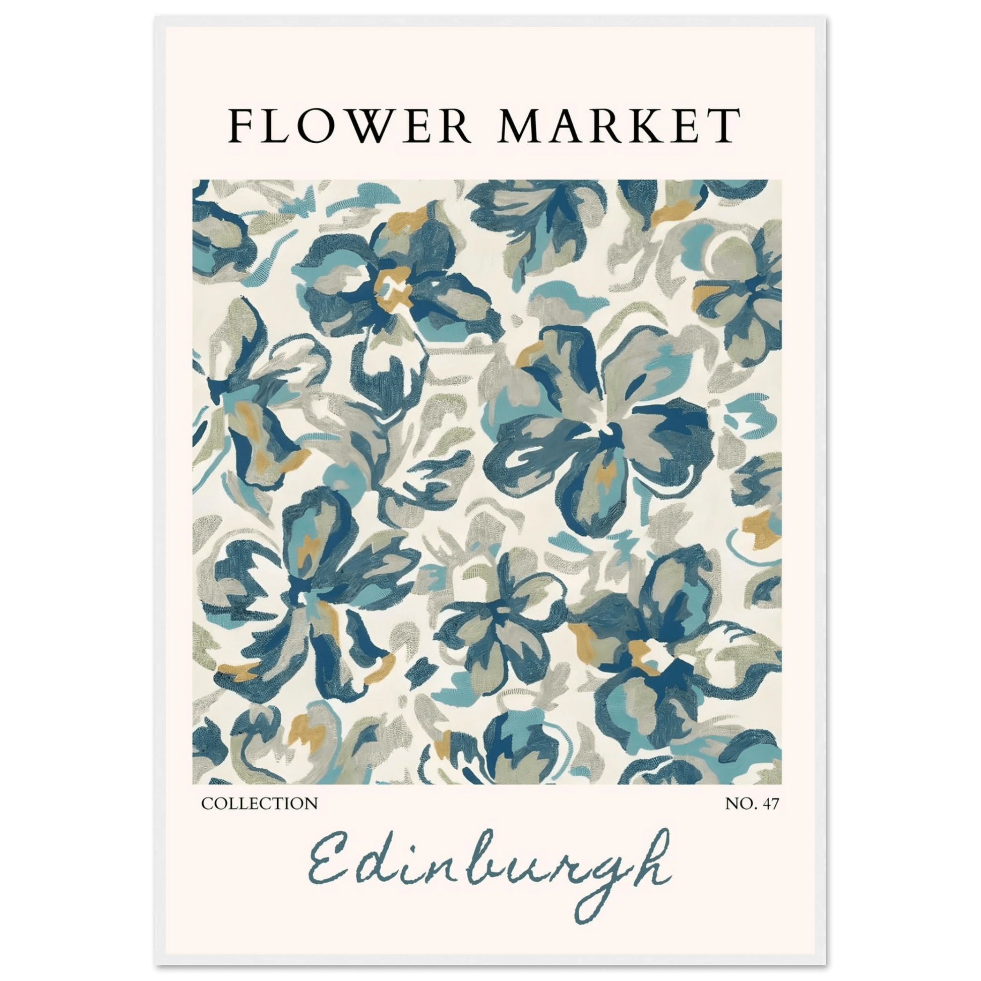 Edinburgh Flower Market Abstract Floral Modern - Wall Art - Vibrantwalls