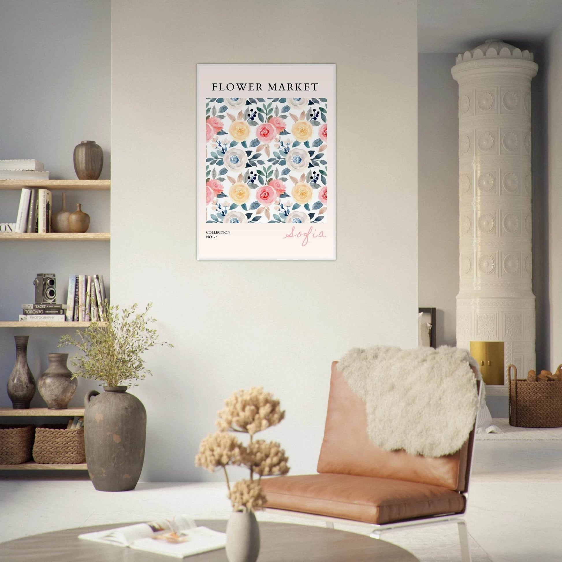 Watercolor Flower Market Framed Poster – Sofia Collection Floral Art Prints | Ready-to-Hang in Your Choice of Frame - Vibrantwalls