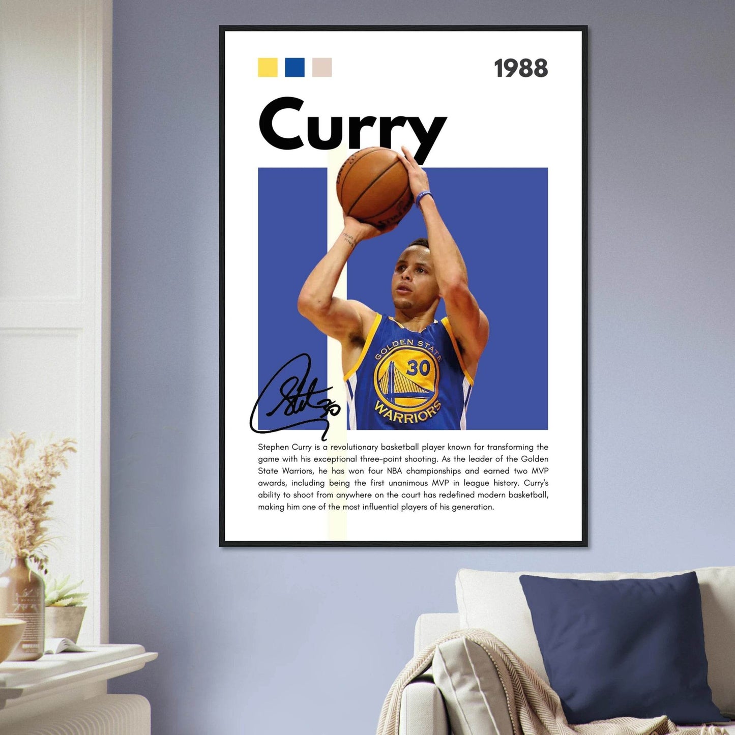 Stephen Curry Golden State Warriors Vintage Art - Vibrantwalls