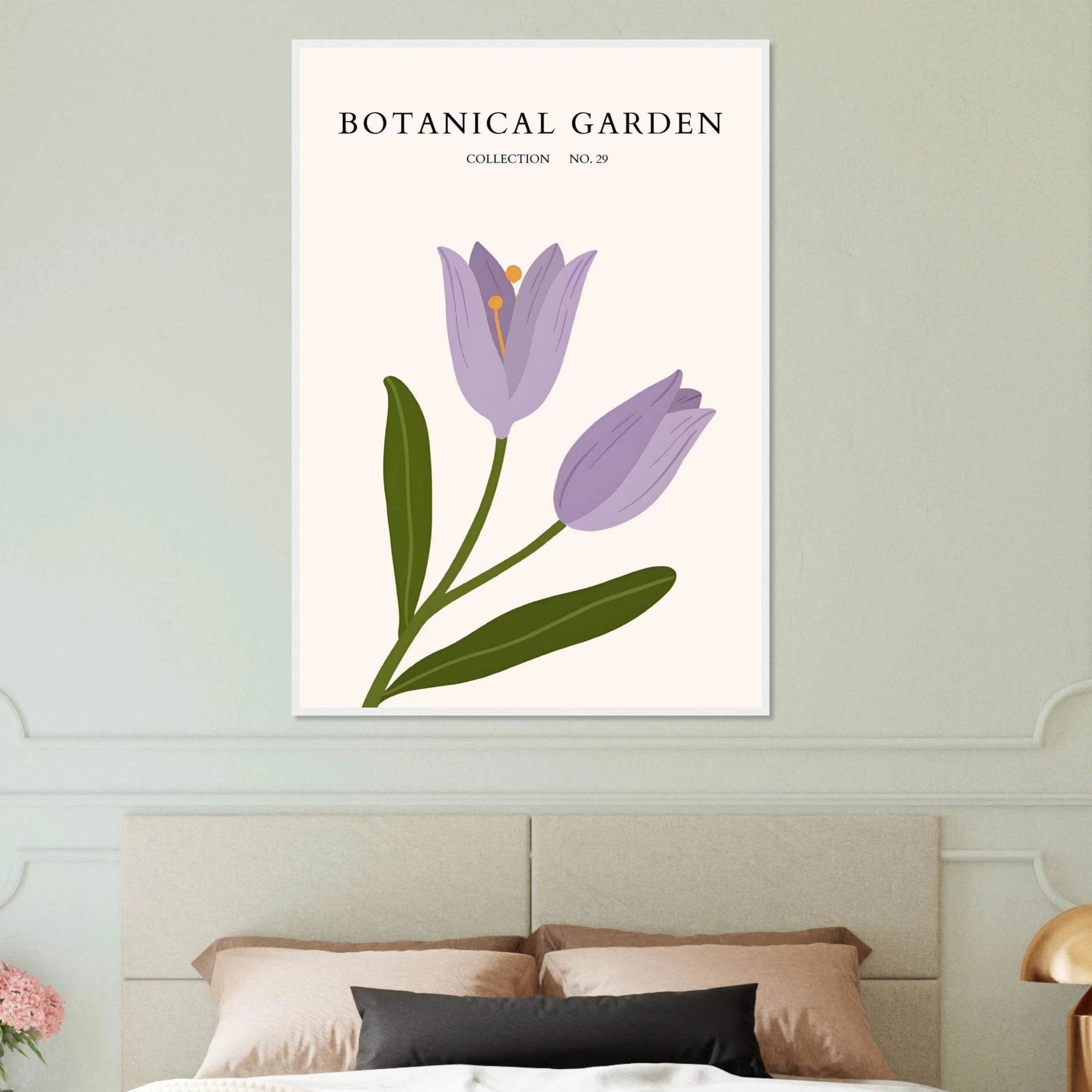 Botanical Garden Lavender Bloom Minimalist Framed Art - Vibrantwalls