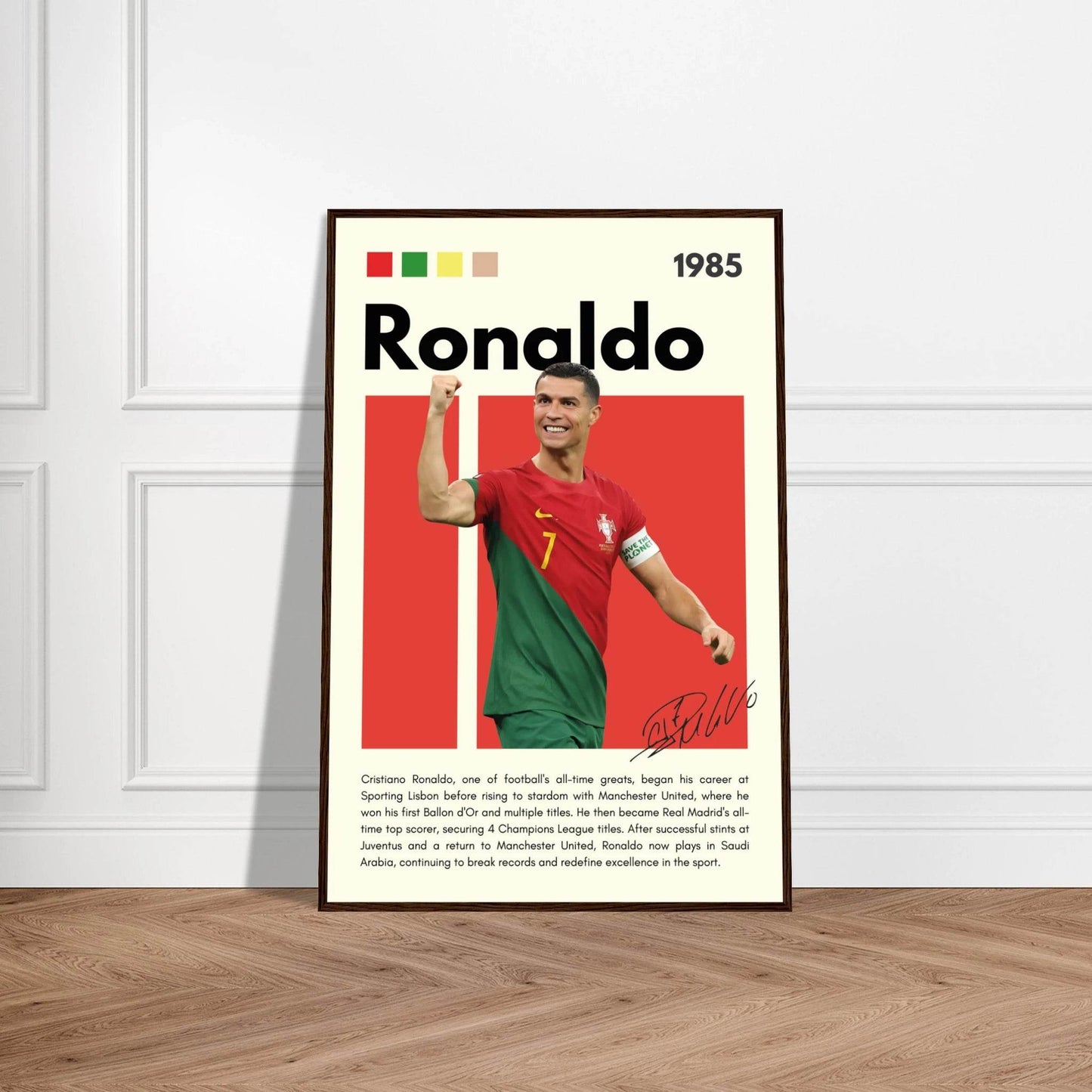 Cristiano Ronaldo Portugal Soccer Framed Football Poster Vibrantwalls