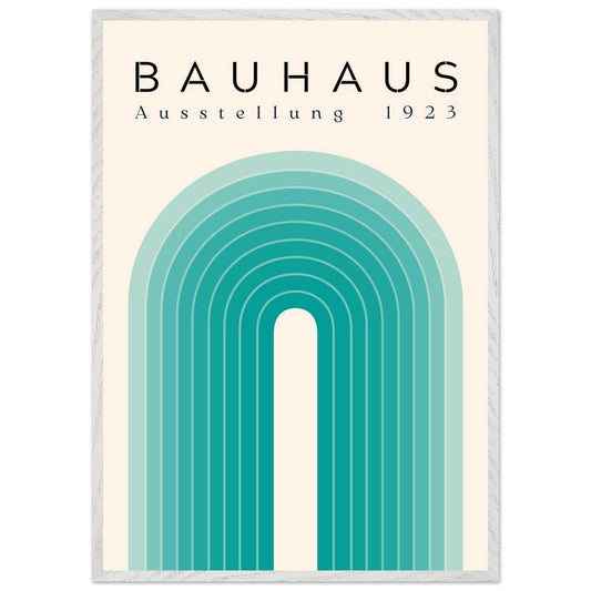 Bauhaus Ausstellung 1923 Teal & Cream - Vibrantwalls