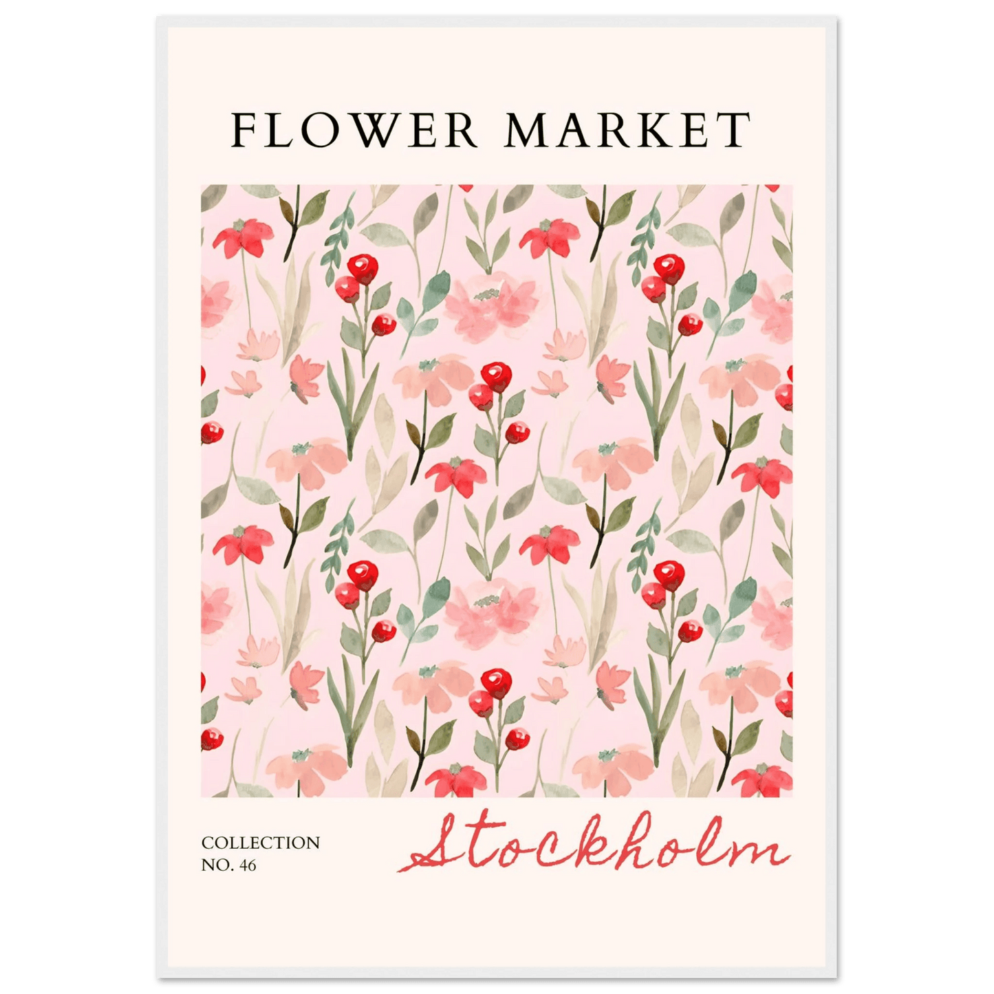 Stockholm Flower Market Whimsical Watercolor Florals - Wall Art - Vibrantwalls