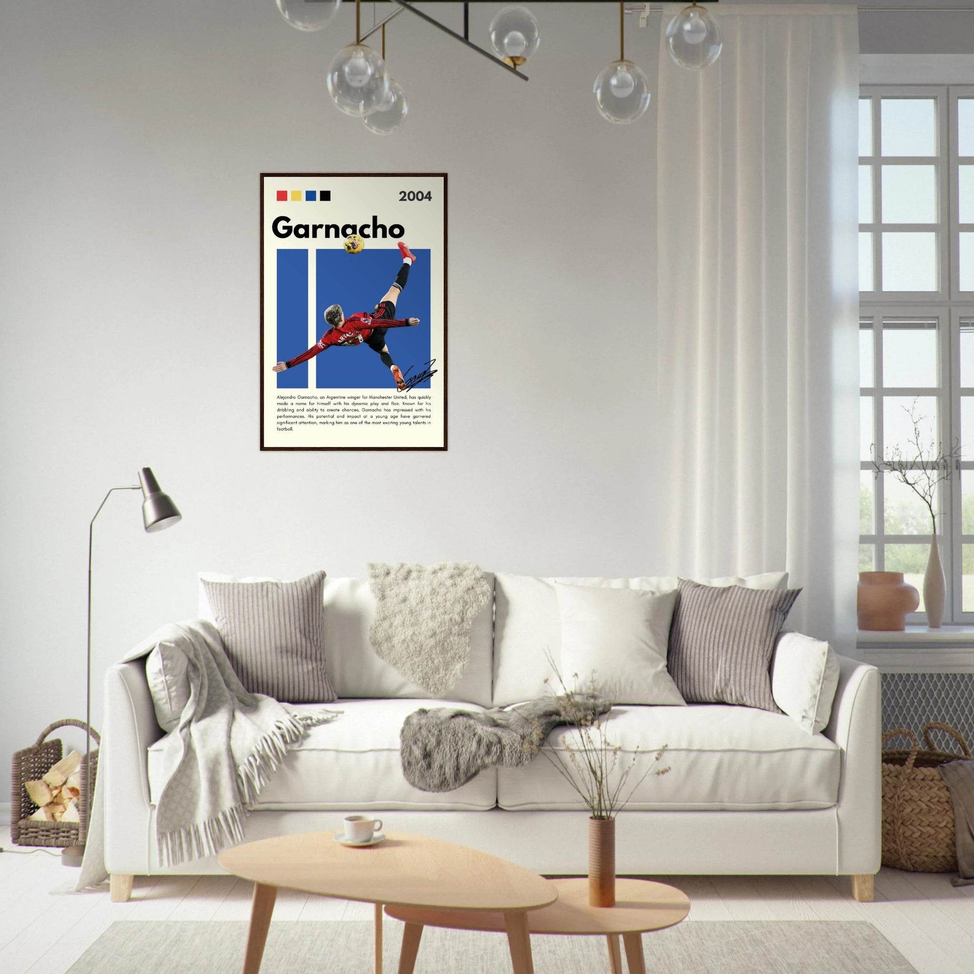 Alejandro Garnacho Manchester United Dynamic Football Poster Vibrantwalls