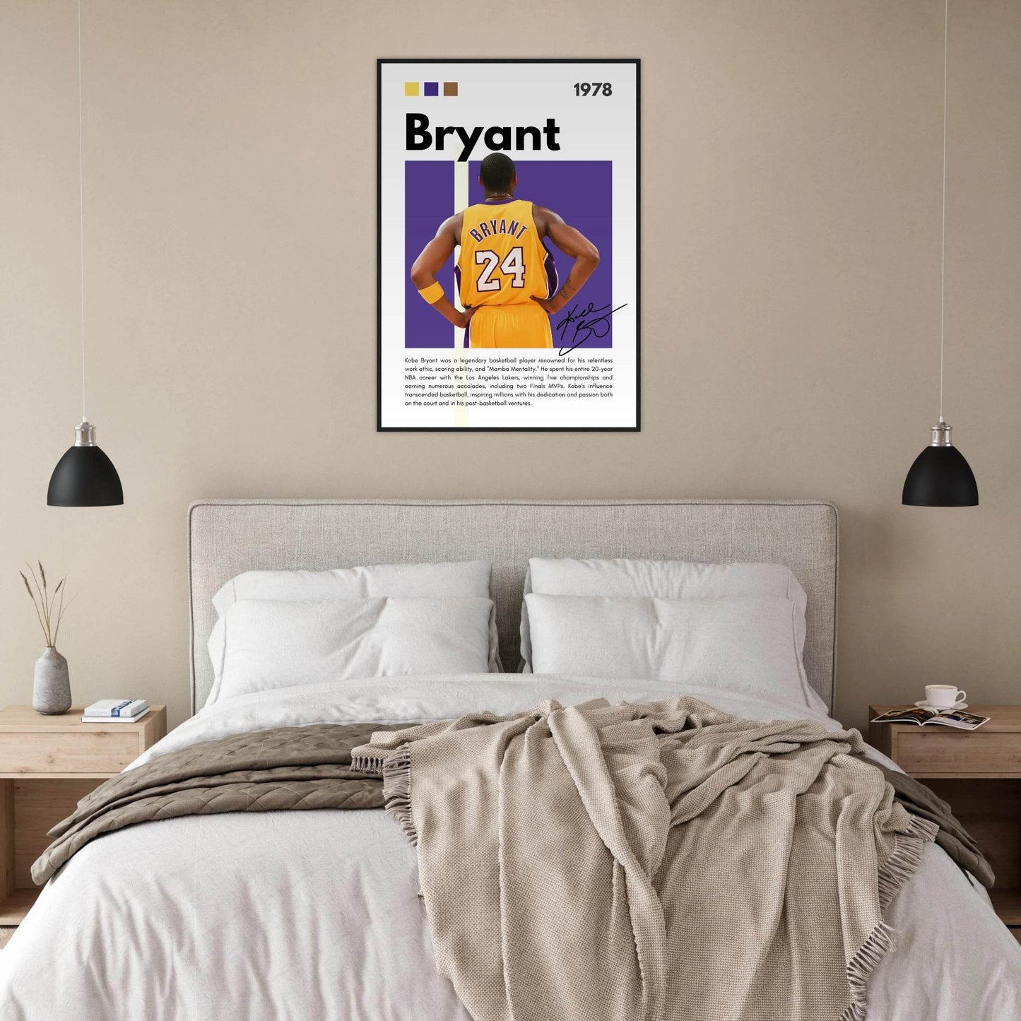 Kobe Bryant Mamba Mentality Lakers Framed Poster - Vibrantwalls