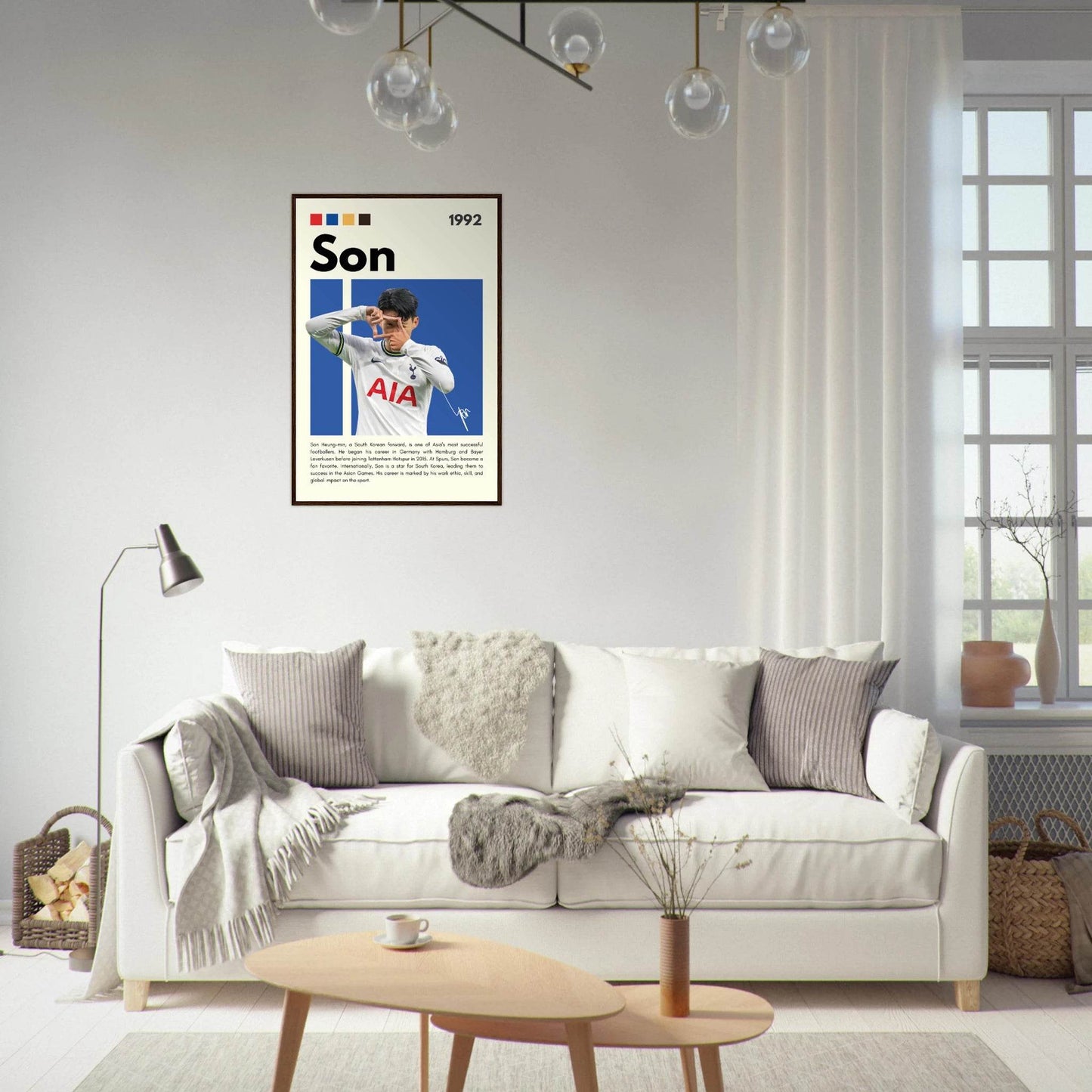 Son Heung-min Tottenham Hotspur Framed Football Poster Vibrantwalls