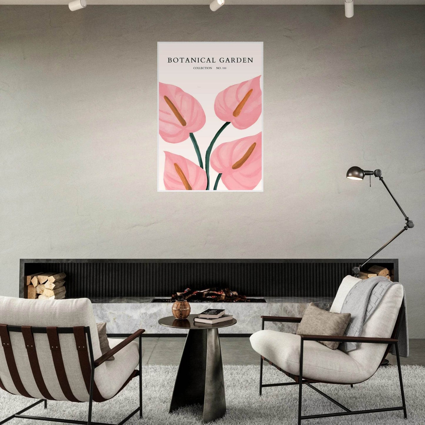 Botanical Garden Framed Poster – Pink Anthurium Bloom Art Print | Elegant & Ready-to-Hang - Vibrantwalls