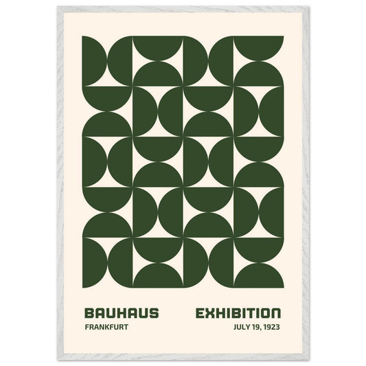 Bauhaus Forest Green & Cream Modern - Vibrantwalls
