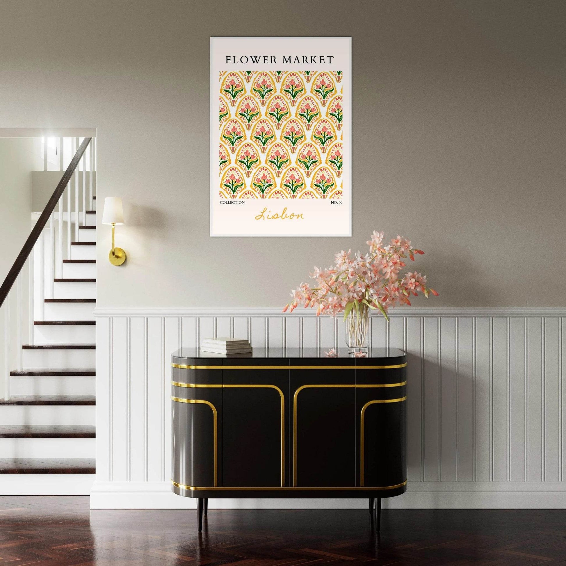 Lisbon Flower Market Framed Poster – Vibrant Floral Art Print | Ready-to-Hang Wall Decor - Vibrantwalls