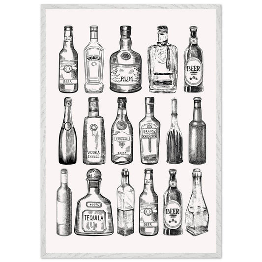 Gin Tonic Cocktail Recipe Classic Bar Print - Vibrantwalls
