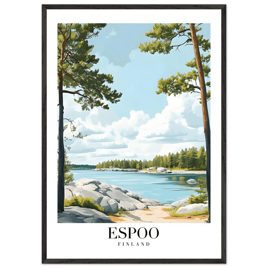 Espoo Finland Framed Poster – Serene Nordic Landscape Wall Art with Wooden Frame - Vibrantwalls