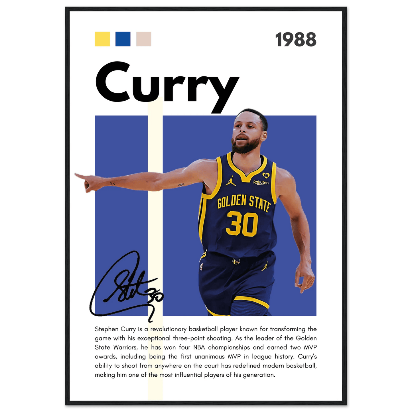 Stephen Curry Chef Curry Warriors Framed Poster - Vibrantwalls