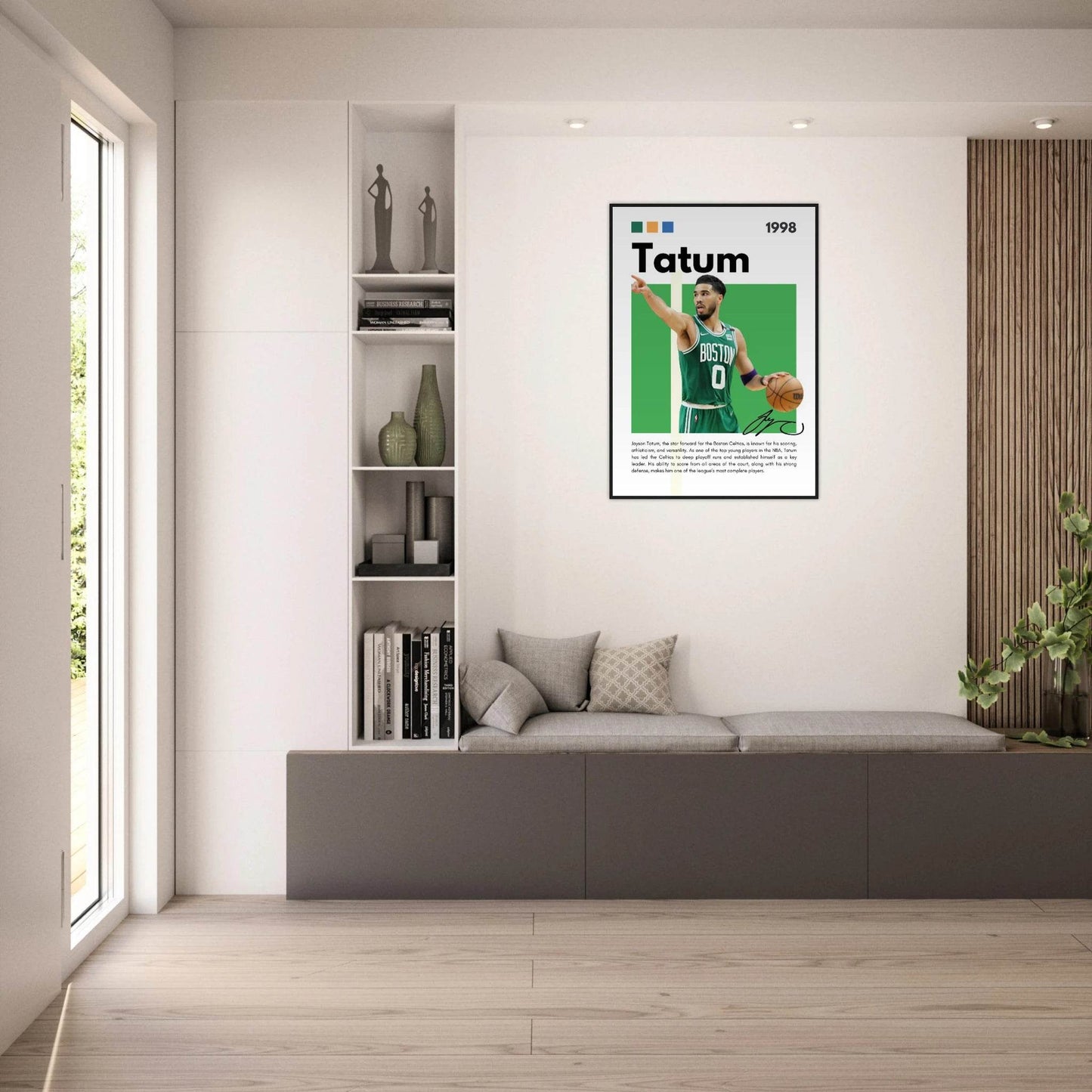 Jayson Tatum Boston Celtics Star Framed Poster - Vibrantwalls