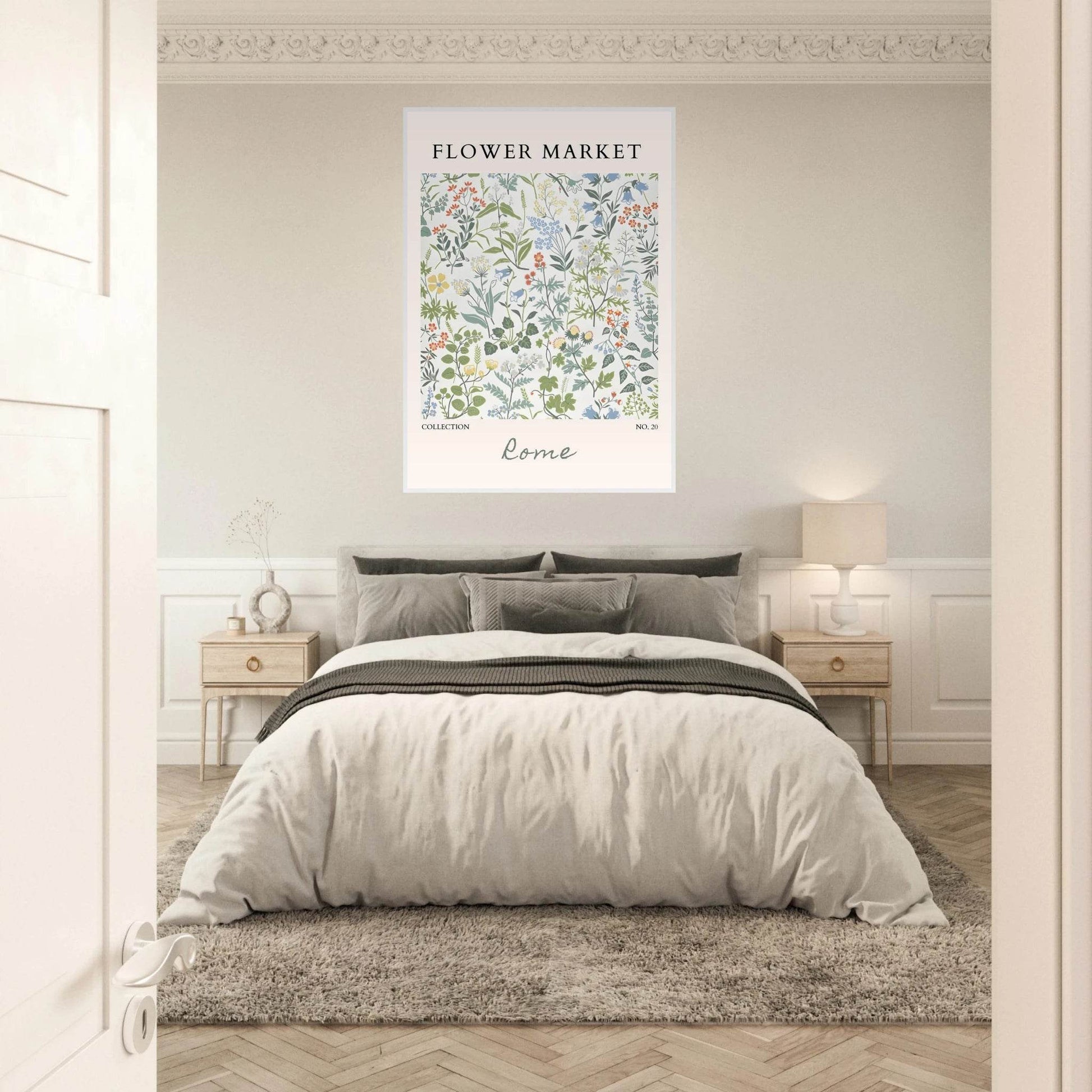 Flower Market Botanical Framed Poster – Vintage-Inspired Floral Art Print | Ready-to-Hang Decor - Vibrantwalls
