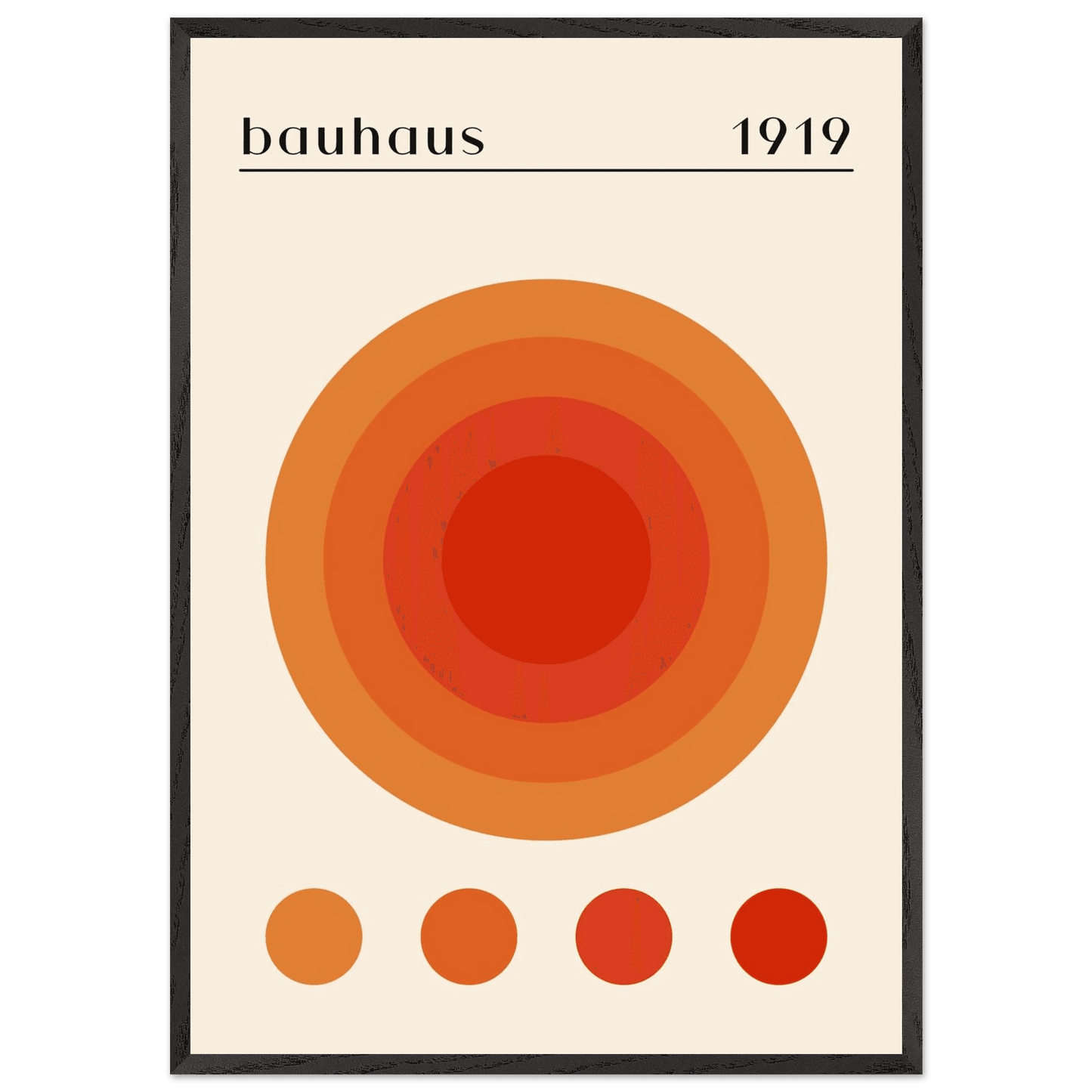 Bauhaus 1919 Orange & Red Circles - Vibrantwalls