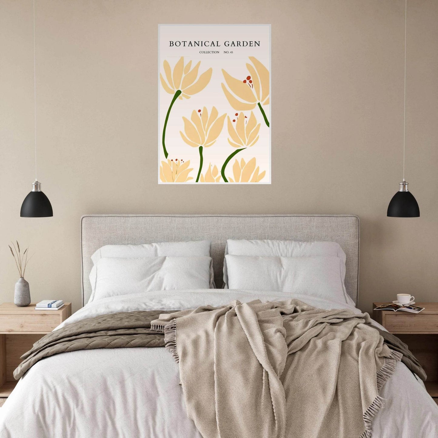Botanical Garden Framed Art Print – Minimalist Floral Design & Nature-Inspired Posters | Ready-to-Hang - Vibrantwalls