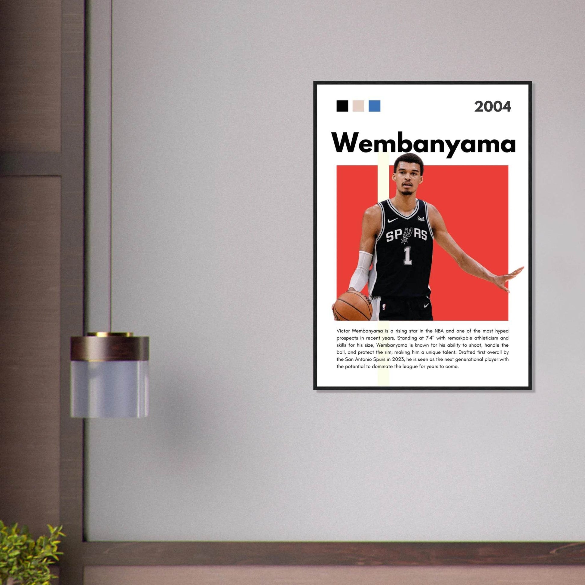 Victor Wembanyama Wemby Spurs Modern Art Print - Vibrantwalls