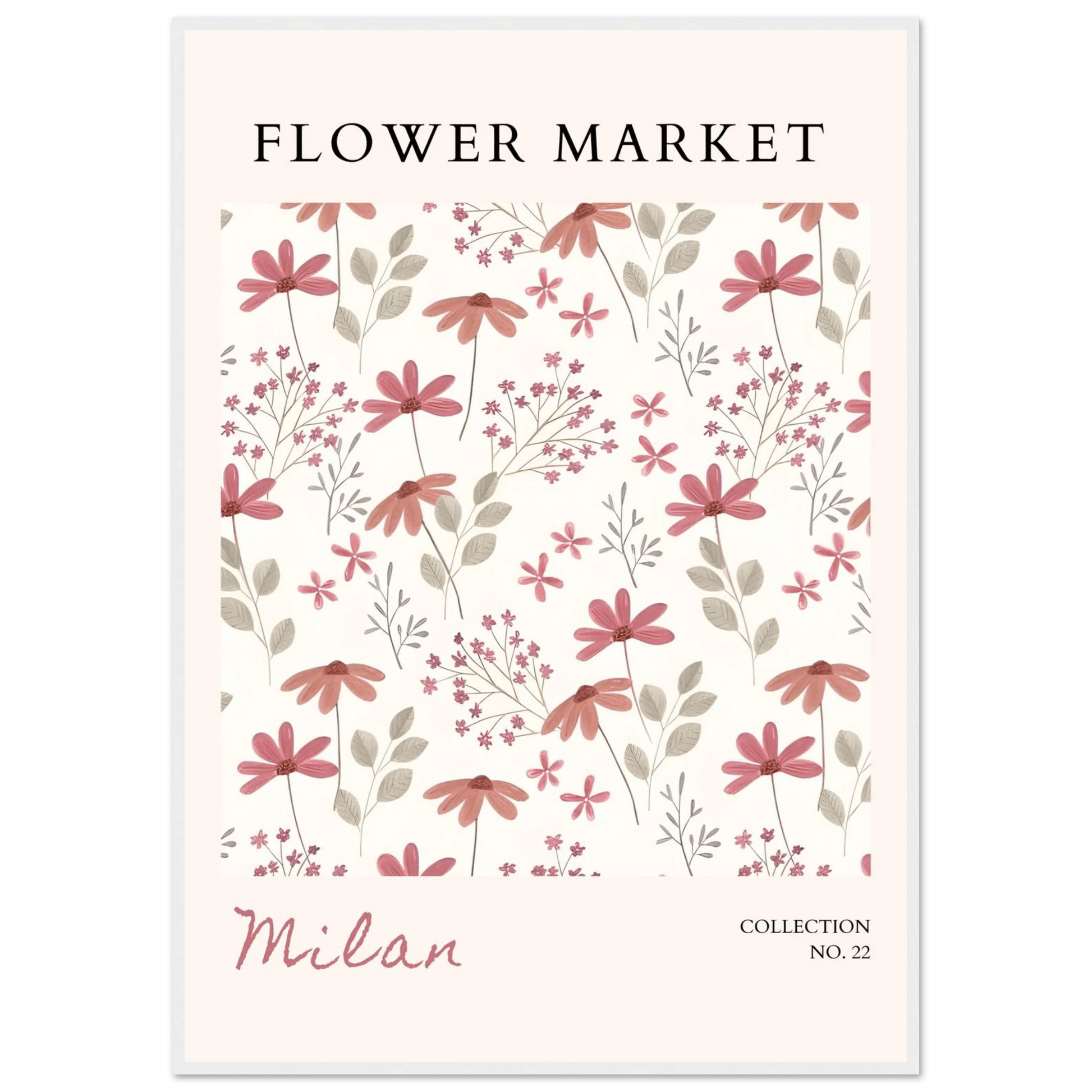 Milan Flower Market Blush Sage Floral Ready-to-Hang - Wall Art - Vibrantwalls