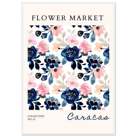 Flower Market Collection No. 63 Framed Poster – Vibrant Watercolor Botanicals | Ready-to-Hang Floral Art - Vibrantwalls