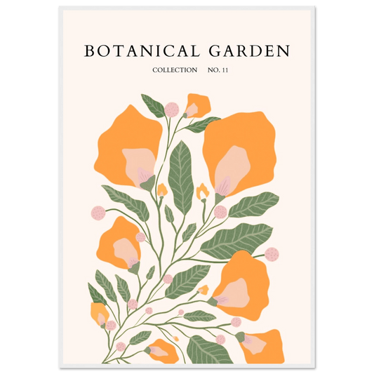 Botanical Garden Collection Framed Poster – Warm Floral Art Print | Ready-to-Hang in Various Sizes & Frame Styles - Vibrantwalls