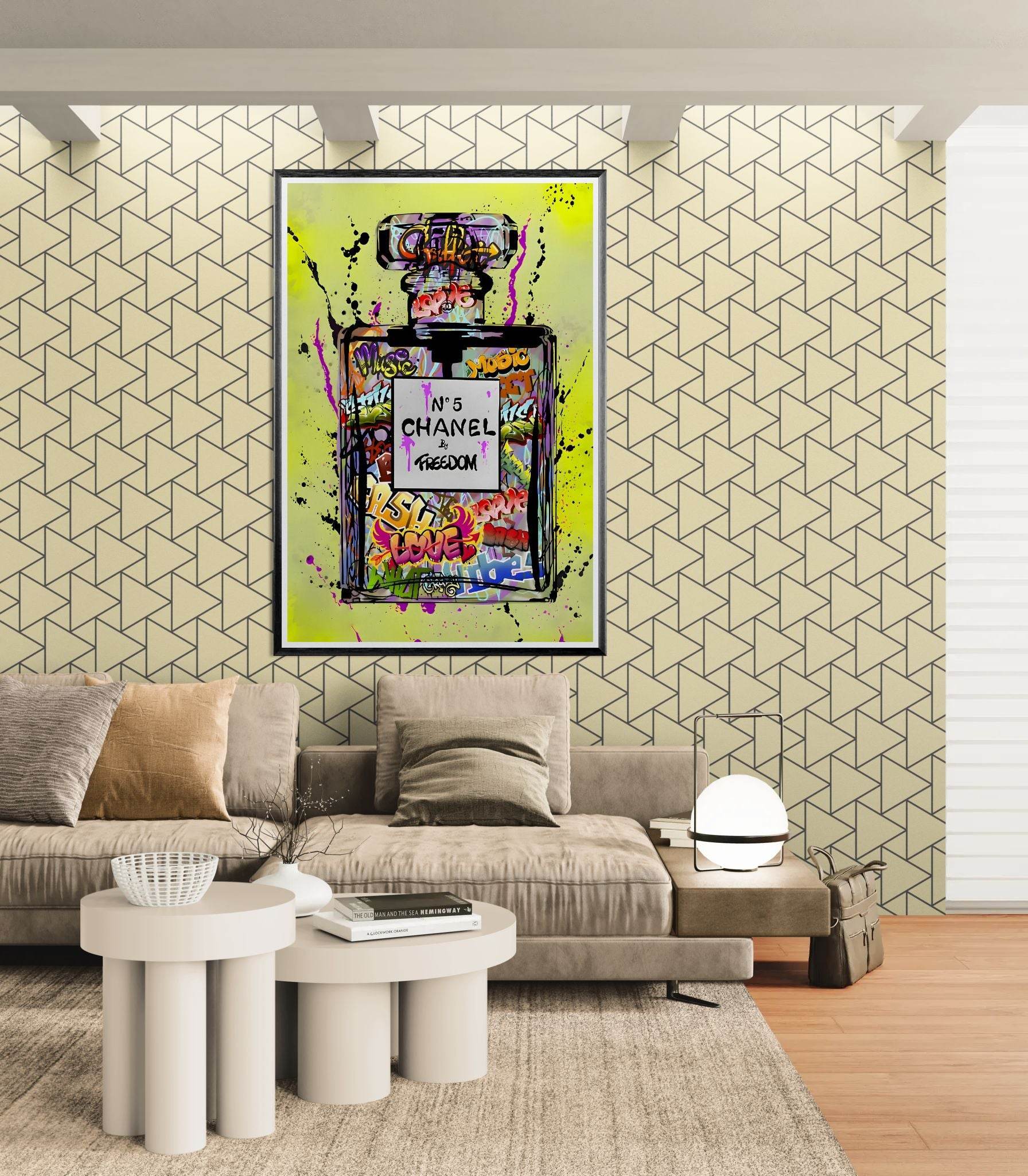 Chanel Graffiti Wall Art - Vibrantwalls- Vibrantwalls