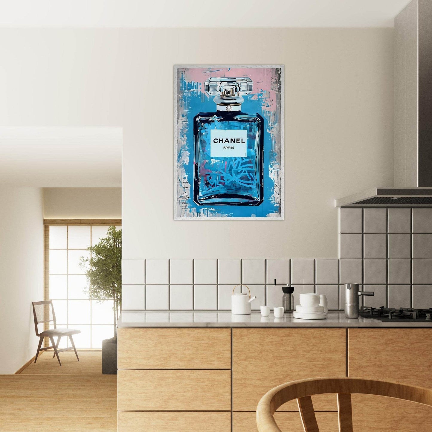 Modern Chanel Graffiti Framed Wall Art- Vibrantwalls