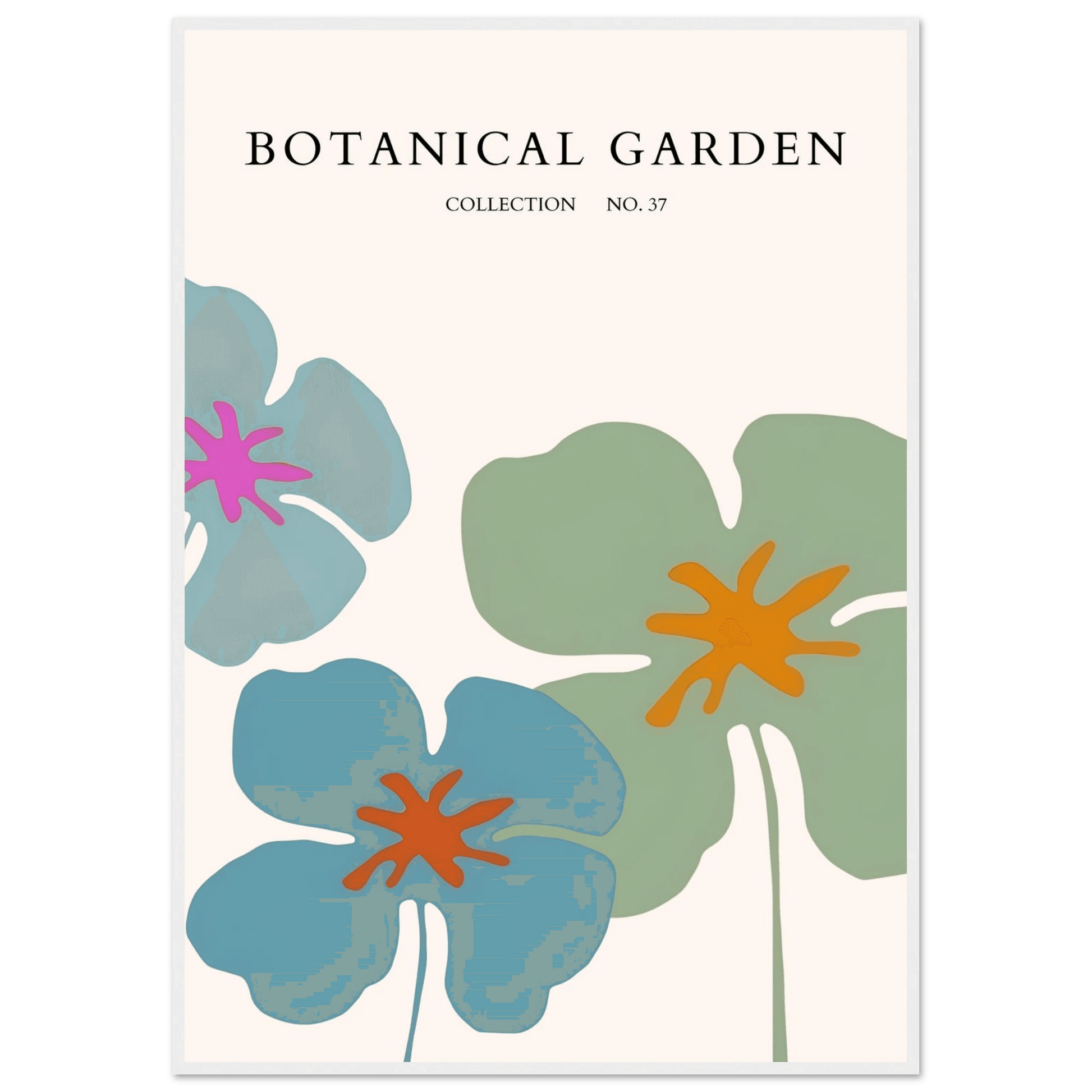 Abstract Botanical Garden Framed Posters – Vibrant Floral Art Prints in Your Choice of Frame & Size | Ready-to-Hang - Vibrantwalls