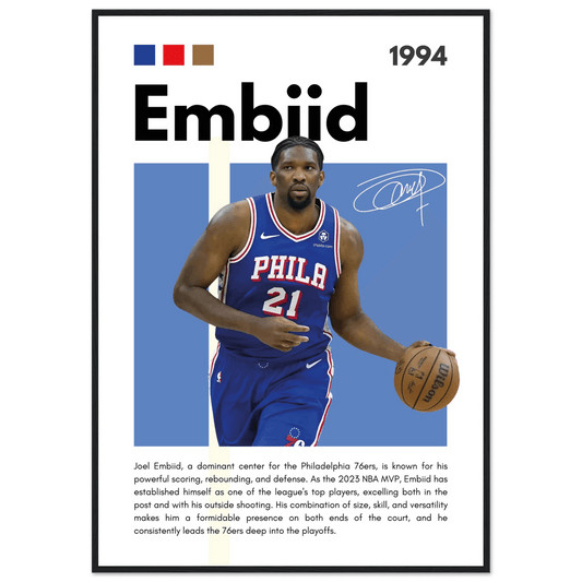 Joel Embiid The Process 76ers Framed Poster - Vibrantwalls