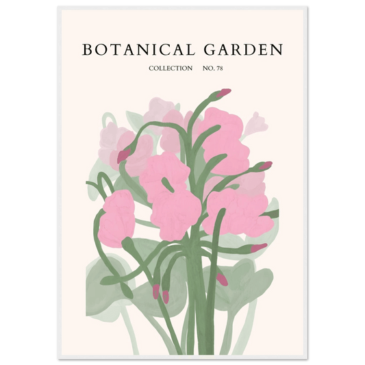 Botanical Garden Framed Poster No. 78 - Blush Pink & Sage Green Floral Art Print | Ready-to-Hang - Vibrantwalls
