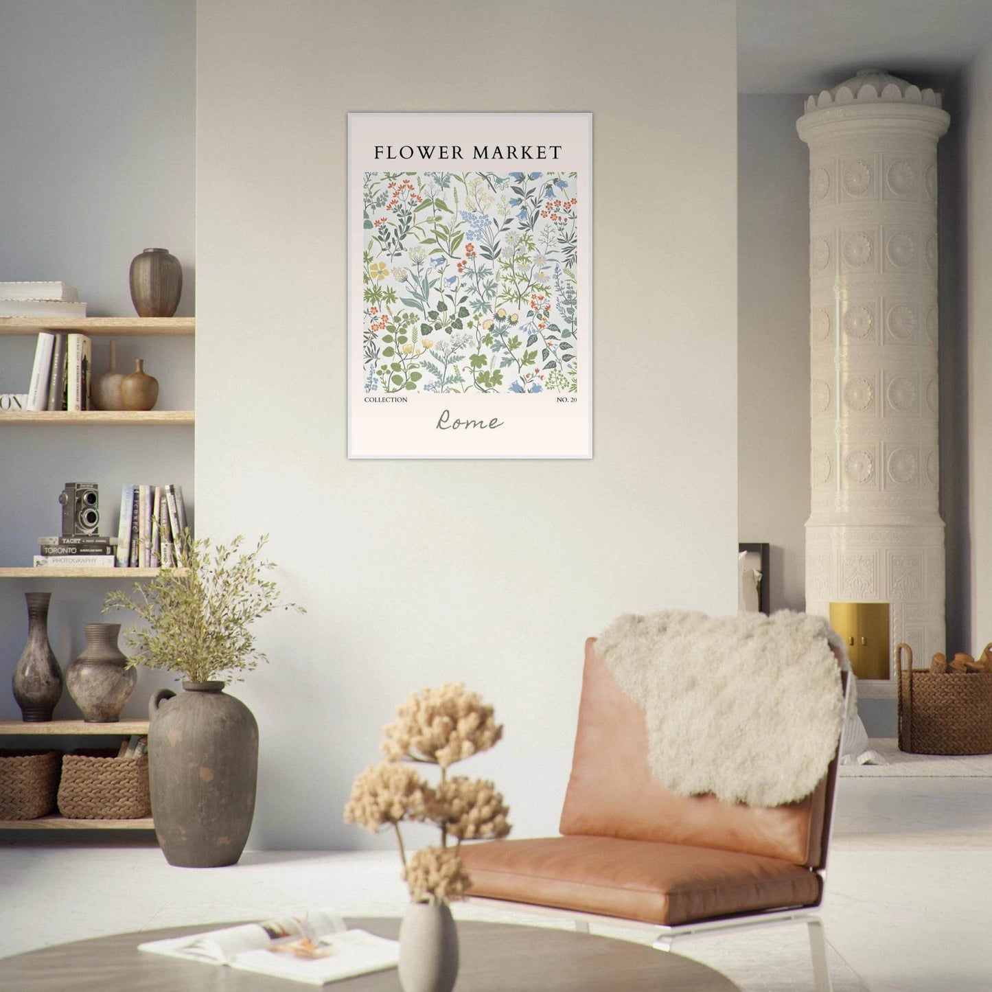 Flower Market Botanical Framed Poster – Vintage-Inspired Floral Art Print | Ready-to-Hang Decor - Vibrantwalls