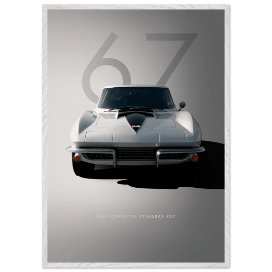 1967 Corvette Stingray 427 Framed Poster | Iconic Automotive Art, Ready-to-Hang - Vibrantwalls