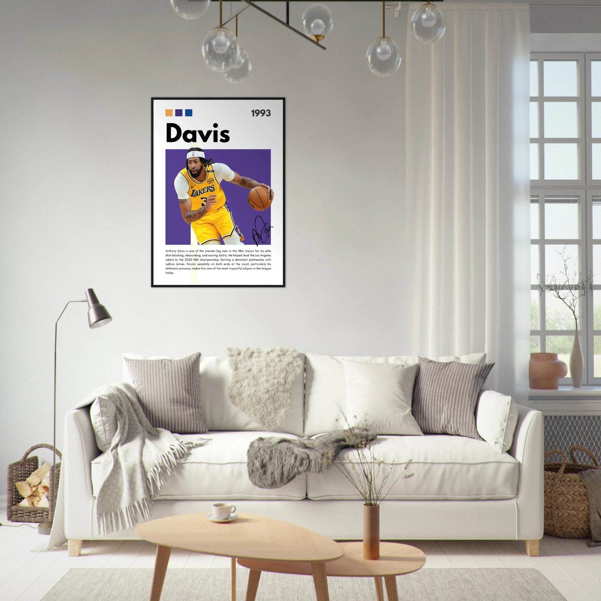Framed Wall Art for Living Room Anthony Davis Lakers Basketball Poster Vibrantwalls