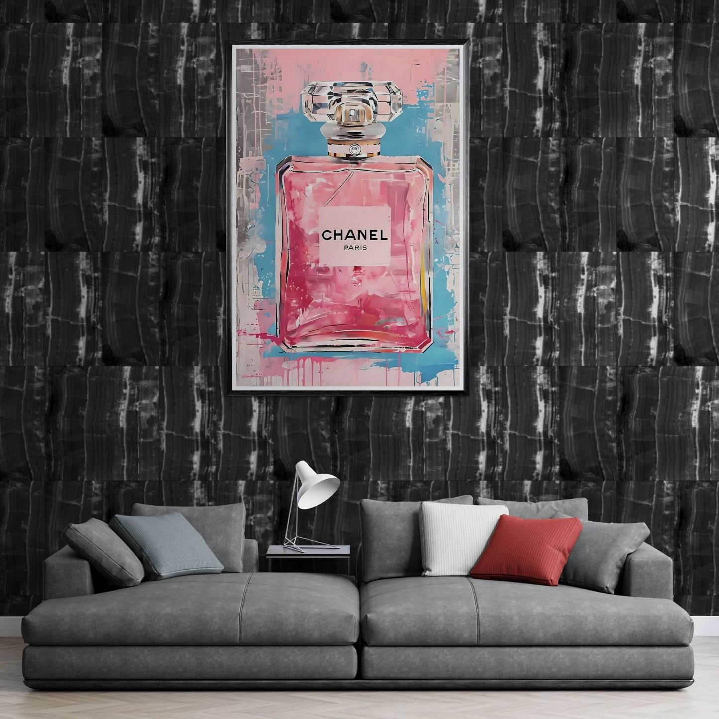 Modern Chanel Graffiti Wall Art  - Vibrantwalls