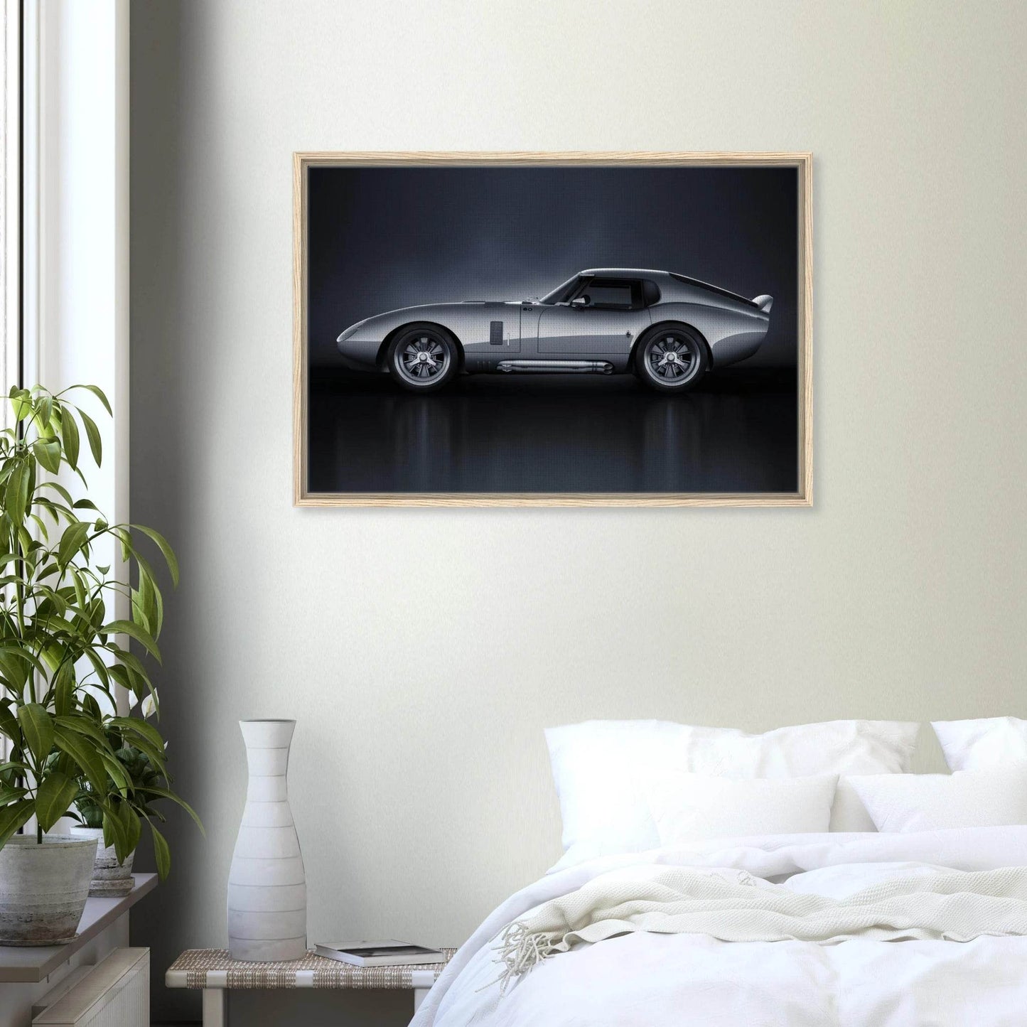 Shelby Cobra Daytona Coupe Framed Canvas Vintage Car Wall Art - Vibrantwalls