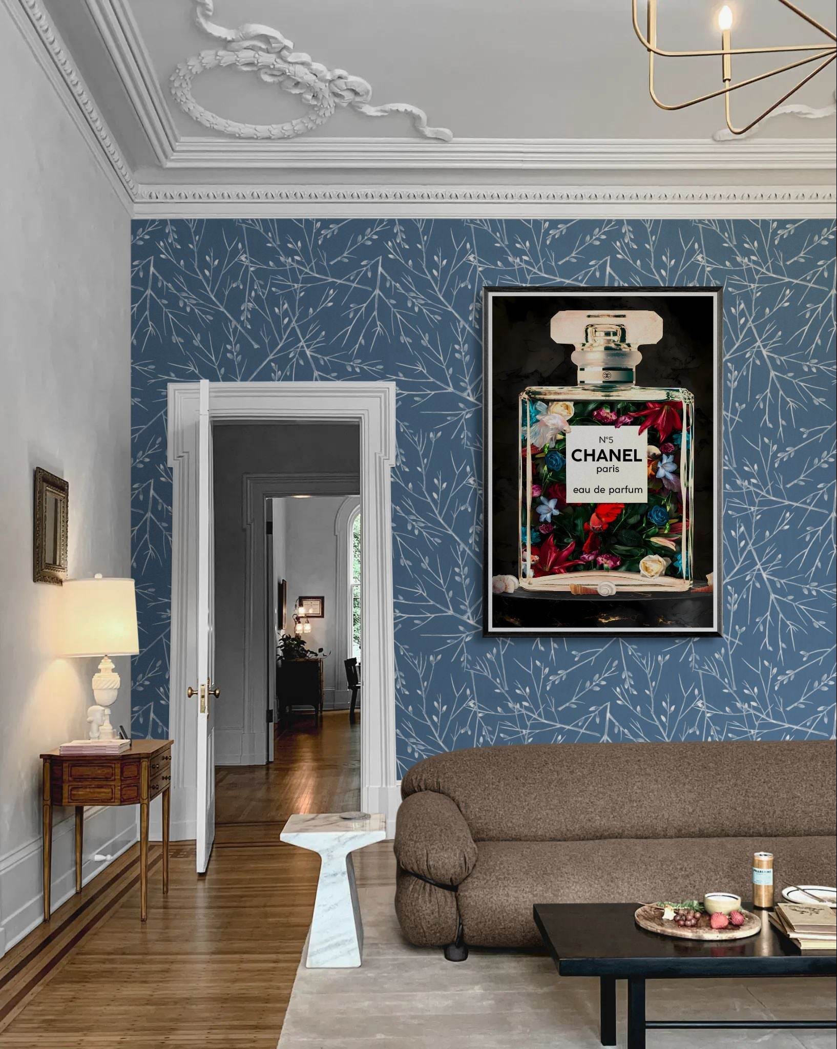 Flowers Chanel Perfume Wall Art - Vibrantwalls