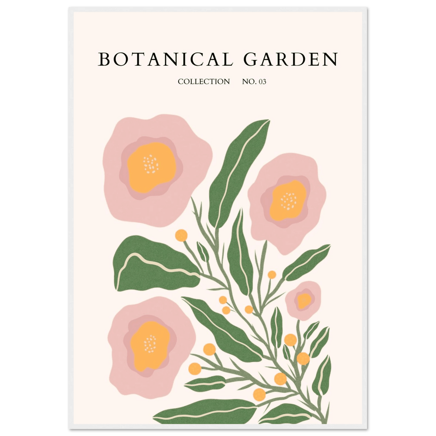 Botanical Garden Collection Framed Poster - Abstract Floral Art Prints in Soft Pinks & Greens | Ready-to-Hang - Vibrantwalls