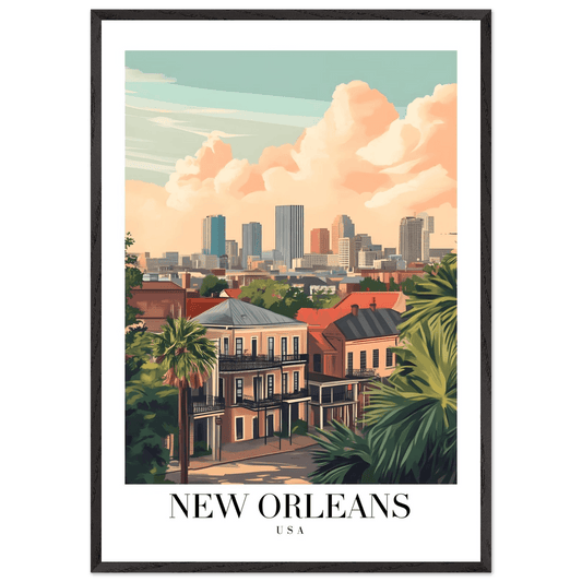New Orleans Vintage Travel Framed Poster - Vibrantwalls